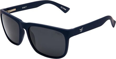 I-SEA Men's Wyatt Polarized Sunglasses - Square Sunglasses for Men, Mens Sunglasses with Scratch-Resistant Lenses, Trendy Sunglasses with Hand-Polished Frame - Sea Frame, Smoke Polarized Lens in Saudi Arabia
