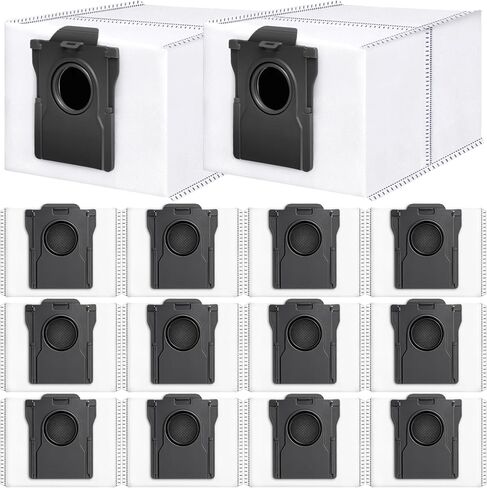 14Pcs Compatible with Dreame X30 Ultra/X40 Ultra,L10s Pro Ultra/L10s Ultra/L20 Ultra/L30 Ultra Robot Vacuum Auto-Emptying Bas,3.2-Liter Large Capacity(4-Layer Sealed Disposable Dust Bags) in Kuwait