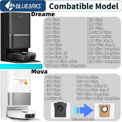 14Pcs Compatible with Dreame X30 Ultra/X40 Ultra,L10s Pro Ultra/L10s Ultra/L20 Ultra/L30 Ultra Robot Vacuum Auto-Emptying Bas,3.2-Liter Large Capacity(4-Layer Sealed Disposable Dust Bags) in Kuwait