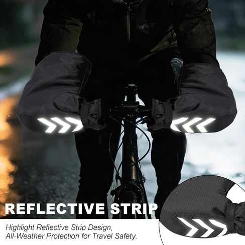 Bike Handlebar Covers Winter Waterproof Bicycle Gloves Warm Cycling Bar Glove for Road Mountain Commuter Bike in Kuwait