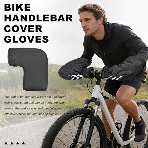 Bike Handlebar Covers Winter Waterproof Bicycle Gloves Warm Cycling Bar Glove for Road Mountain Commuter Bike in Kuwait