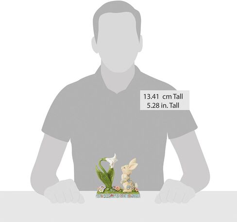 Enesco Jim Shore Heartwood Creek Bunny and Easter Lily Figurine- Stone Resin Hand Crafted Collectible Figurines Easter Home Decor Statue, 5.28 Inch in Saudi Arabia