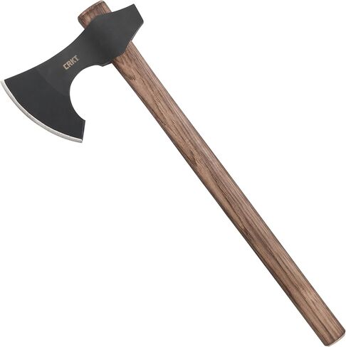 CRKT Berserker Axe: Two Handed Outdoor Axe, Forged 1055 Carbon Steel Blade, Hickory Handle 2736 in Kuwait