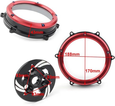 Cnonee1 CNC Machined Clutch Cover Spring Retainer Pressure Plate Kit for Ducati STREETFIGHTER V4 2019-2022 PANIGALE V4 SPECIALE 2019-2022 in Kuwait