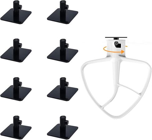 4 Pack Stand Mixer Attachment Holders, Food Mixer Accessories Hooks Compatible with Kitchenaid All Stand Mixer Attachment for Storing Flex Edge Beater, Egg Stirrer, Dough Hook, More Accessories in Saudi Arabia