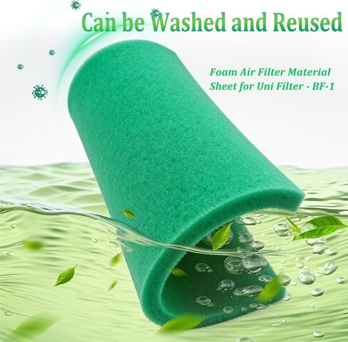 استبدال فلتر الهواء الرغوي لفلتر U-ni BF-1 BF1، 14 بوصة × 17 بوصة × 5/8 بوصة 65 نقطة في البوصة قابلة لإعادة الاستخدام، ورقة إسفنجية خضراء دقيقة قابلة لإعادة الاستخدام للدراجات النارية ATV Dirt Bike UTV معظم المحركات الصغيرة in Kuwait