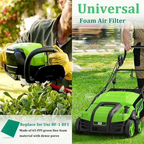 استبدال فلتر الهواء الرغوي لفلتر U-ni BF-1 BF1، 14 بوصة × 17 بوصة × 5/8 بوصة 65 نقطة في البوصة قابلة لإعادة الاستخدام، ورقة إسفنجية خضراء دقيقة قابلة لإعادة الاستخدام للدراجات النارية ATV Dirt Bike UTV معظم المحركات الصغيرة in Kuwait