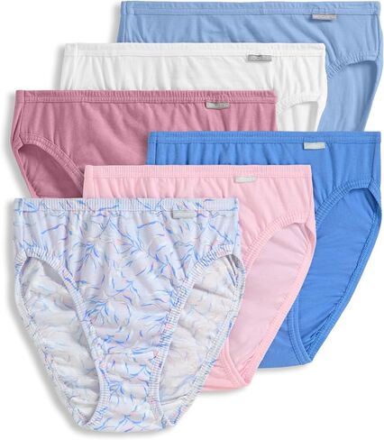 Jockey Women's Underwear Elance French Cut - 6 Pack, Wavering Floral, 6 in Saudi Arabia