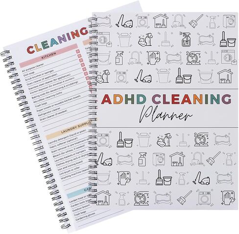 مخطط تنظيف ADHD، جدول التنظيف ومنظم قائمة المراجعة، خطة تنظيف منزلية قابلة للتحرير، مخطط تنظيف منزلي يومي وأسبوعي وشهري، تحسين المنزل بنفسك in Kuwait