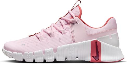 Women's Nike Free Metcon 5 Trainers in Pink Foam Dark Team Red 603 in Saudi Arabia