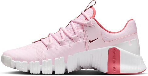 Women's Nike Free Metcon 5 Trainers in Pink Foam Dark Team Red 603 in Saudi Arabia