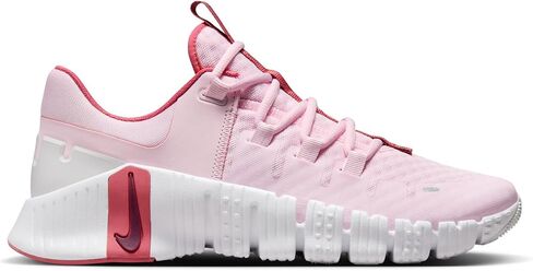 Women's Nike Free Metcon 5 Trainers in Pink Foam Dark Team Red 603 in Saudi Arabia