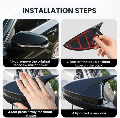 Door Side Mirror Cover Caps Fit for Nissan Altima 2019-2025 Fit for Nissan Sentra 2020-2025, Left and Right Rearview Mirror Cap Covers (Glossy Black) in Saudi Arabia
