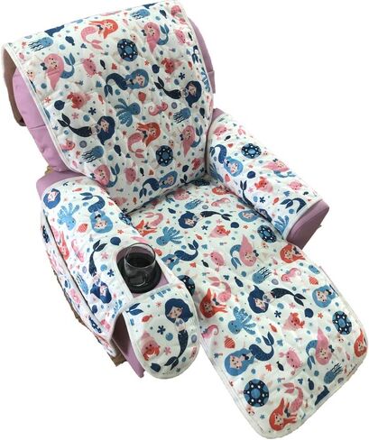 غطاء كرسي استرخاء للأطفال من RBSC Home فقط مضاد للانزلاق ومقاوم للماء للأطفال مقاس 14 بوصة غطاء كرسي استرخاء للفتيات in Kuwait