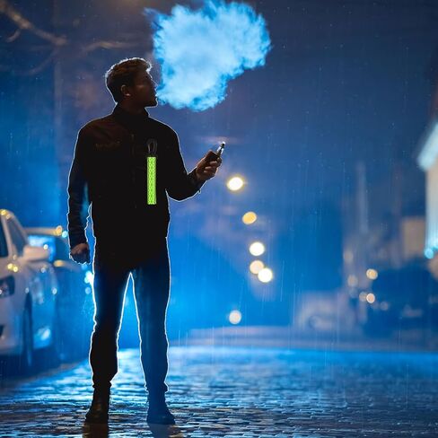 6Pcs Reflective Strips, Safety Reflector Pendants Reflective Pendants Safety Key Chains Reflective Tags Keyring for Backpack Clothes Wheelchair Cycling Walking Running(Green, Black, Orange) in Kuwait