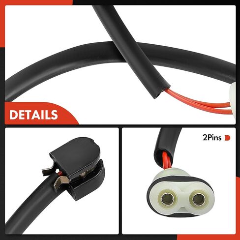 A-Premium Rear Driver and Passenger Brake Pad Wear Sensor Compatible with Porsche 944 1987 1988 1989, 2-PC Set - Replace# 94461221201, 94461221207 in Saudi Arabia