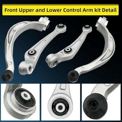 8K0407505A Front Upper and Lower Control Arm kit Fits For Audi A4 A5 S5 A6 A7 Q5 RS5 RS7 S4 S6 SQ5,14PCS Front Control Arm Ball joint Suspension Kit in Kuwait