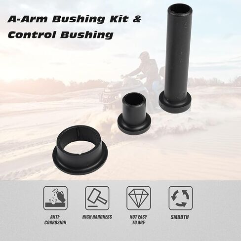 Complete 28-Piece Control Arm Bushing Kit (8 Lower + 20 A-Arm) - Compatible with 1996-2018 Polaris Sportsman 335 400 450 500 570 800, Replaces 5439270 5438895 in Kuwait