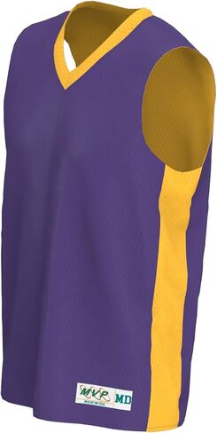قميص كرة السلة MVP Sportswear ذو وجهين وقابل للجفاف مع حشوات ألوان متباينة، جيرسي الألعاب، زي الفريق in Kuwait