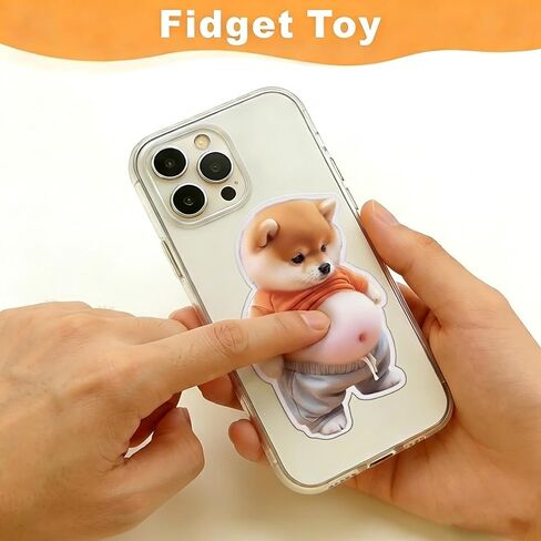 3D Shiba Inu Dog Belly Sticker,Door Stopper Wall Protector，Quiet, Shock Soft Rubber,Wall, Doorknobs, Refrigerator Door, Cabinets from Damage 2PCS (a(2PCS)) in Saudi Arabia