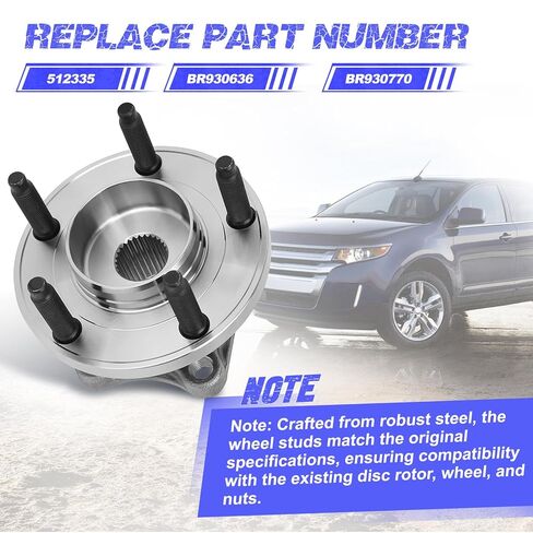 Rear Wheel Hub Bearing Assembly Compatible with Ford Edge 2007-2010 / Lincoln MKX 2007-2010# 512335, BR930636, BR930770 in Saudi Arabia