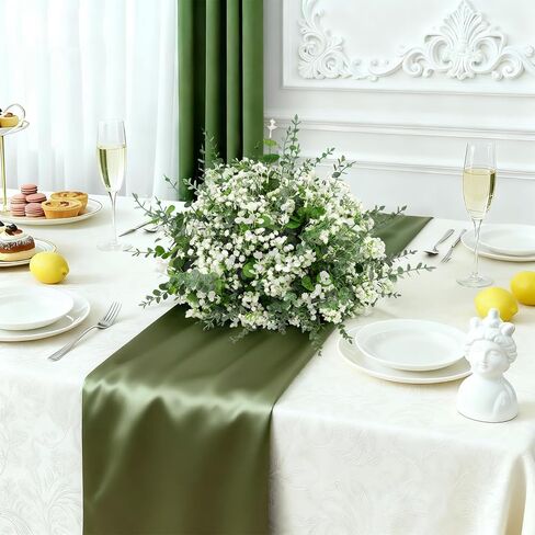 110pcs Mixed Faux Greenery: Real Touch Babys Breath Artificial Flowers Bulk, Eucalyptus Stems & Frosted Silver Dollar for Rustic Wedding Decor, Boho Farmhouse Table Centerpieces in Saudi Arabia
