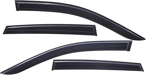 Lightronic Extra Durable Outside-Mount Off-Road Auto Vent Window Visors, Fits 2016-2021 Honda Civic (Sedan), UV Protection Rain Guards, Original Wind Deflectors, Smoke, 4-Pcs in Saudi Arabia