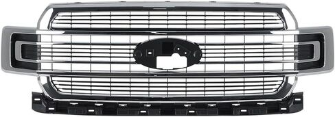 مناسبة للشبكة العلوية للمصد الأمامي البلاتيني الأبيض لسيارة Ford F-150 Limited 2018-2020 - قطعة بديلة JL3Z8200RA in Saudi Arabia