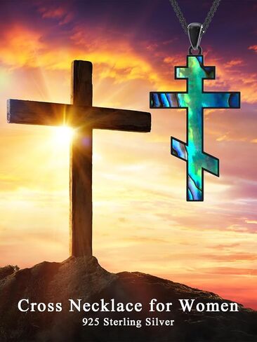 Wooden Cross Necklace for Men 925 Sterling Silver Orthodox/Jesus Cross/St Michael/Bible Verse Necklace Christian Jewelry Meaningful Religious Gifts for Men in Saudi Arabia