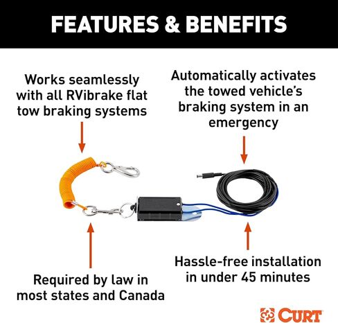 CURT 52210 Breakaway System for RVibrake in Kuwait