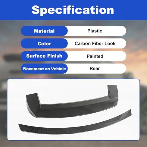 Rear Roof Spoiler Tailgate Mid Spoiler Wing for Jeep Grand Cherokee 2014-2020 R Style Carbon Fiber Printing in Saudi Arabia
