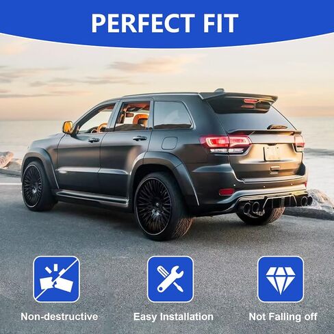 Rear Roof Spoiler Tailgate Mid Spoiler Wing for Jeep Grand Cherokee 2014-2020 R Style Carbon Fiber Printing in Saudi Arabia