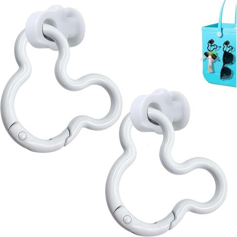 2Pcs Sweet Mouse Accessories Inserts Hooks for Bogg Bag, Carabiner Keychain, Key Holder Charms (red) in Kuwait