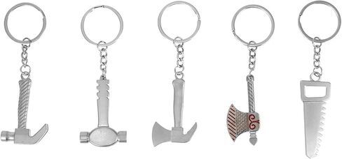 5pcs Mini Wrench Tool Keychains, Metal Construction Multi Tools Key Ring, Decorative Bag Pendant for Men Women in Saudi Arabia