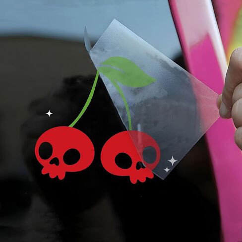 الكرز الهيكل العظمي سيارة صائق مضحك الفتيات القوطي، الساخرة الصحة العقلية لطيف نكتة ميمي الفكاهة نوافذ السيارات الشاحنات الملحقات التأكيدات الفينيل للماء 6 بوصة الوفير ملصق هدية لصديق أمي أبي in Kuwait