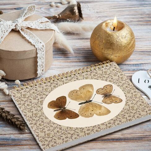 Vintage Butterfly Spiral Journal Notebook, Butterfly Journal for Women, Retro Aesthetic Journal Notebooks for Note Taking, Office Supplies Gifts for Women, 5.5x8.3 Inch 5.5x8.3 in Kuwait