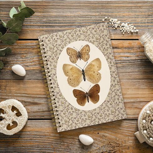 Vintage Butterfly Spiral Journal Notebook, Butterfly Journal for Women, Retro Aesthetic Journal Notebooks for Note Taking, Office Supplies Gifts for Women, 5.5x8.3 Inch 5.5x8.3 in Kuwait