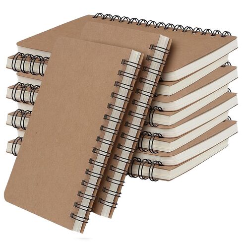 YUENPUN 10PCS A6 Mini Spiral Notebooks Set, 5.5x4 Inch 100gsm College Ruled Pages, Lined Notebook for Office Note Taking, 50 Sheets/100 Pages in Saudi Arabia