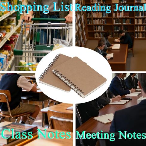 YUENPUN 10PCS A6 Mini Spiral Notebooks Set, 5.5x4 Inch 100gsm College Ruled Pages, Lined Notebook for Office Note Taking, 50 Sheets/100 Pages in Saudi Arabia