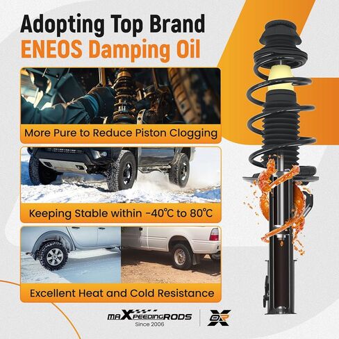 Maxpeedingrods 2 قطعة دعامة أمامية لسيارة Toyota Yaris 2006-2012, 272288 272289 دعامة امتصاص الصدمات مع مجموعة زنبركية ملفوفة in Saudi Arabia