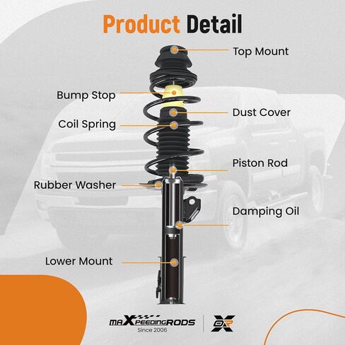 Maxpeedingrods 2 قطعة دعامة أمامية لسيارة Toyota Yaris 2006-2012, 272288 272289 دعامة امتصاص الصدمات مع مجموعة زنبركية ملفوفة in Saudi Arabia