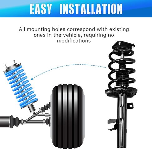 Front Struts Assembly w/Coil Spring Shock Absorbers Replacement for Ford Escape 2014-2019 FWD 172750 172751 Set of 2 in Saudi Arabia