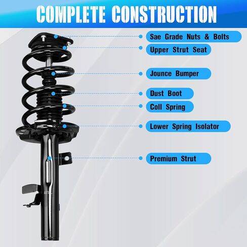 Front Struts Assembly w/Coil Spring Shock Absorbers Replacement for Ford Escape 2014-2019 FWD 172750 172751 Set of 2 in Saudi Arabia