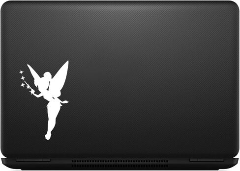 Bargain Max Decals Star Fairy Silhouette Sticker Decal Notebook Car Laptop 5.5" (White) in Saudi Arabia