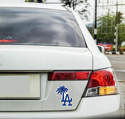 2-Pack Los Angeles Palm Tree Logo Decal Sticker for Car, Truck, Window, or Bumper - Vibrant and Colorful Design, Durable Vinyl Material, 4.5 x 3.5 Inches. in Kuwait