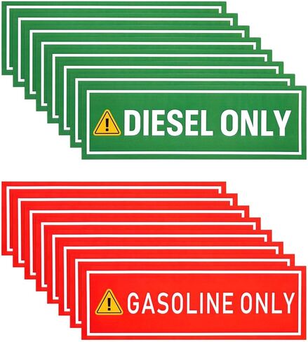 16pcs Diesel Only & Gasoline Only Stickers, Weatherproof Adhesive Sign Decals for Trucks Tractors Fuel Cans Tanks Gas Caps Heavy Equipment Prevent Fuel Mixing in Saudi Arabia