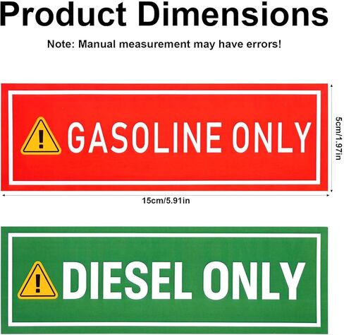 16pcs Diesel Only & Gasoline Only Stickers, Weatherproof Adhesive Sign Decals for Trucks Tractors Fuel Cans Tanks Gas Caps Heavy Equipment Prevent Fuel Mixing in Saudi Arabia