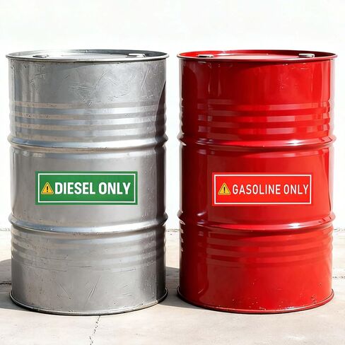 16pcs Diesel Only & Gasoline Only Stickers, Weatherproof Adhesive Sign Decals for Trucks Tractors Fuel Cans Tanks Gas Caps Heavy Equipment Prevent Fuel Mixing in Saudi Arabia