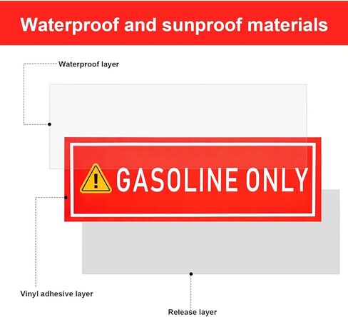 16pcs Diesel Only & Gasoline Only Stickers, Weatherproof Adhesive Sign Decals for Trucks Tractors Fuel Cans Tanks Gas Caps Heavy Equipment Prevent Fuel Mixing in Saudi Arabia