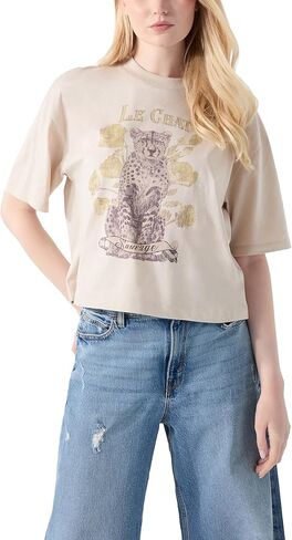 Guess Womens Eco Short Sleeve Le Chat Os Tee in Saudi Arabia